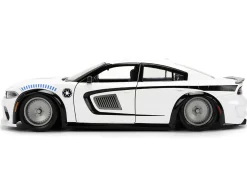 2021 Dodge Charger SRT Hellcat White with Graphics and Stormtrooper Figure "Star Wars" Franchise "Hollywood Rides" Series 1/24 Diecast Model Car by Jada