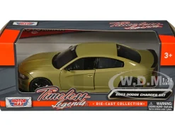 2023 Dodge Charger SXT Green Metallic Timeless Legends Series 1/24 Diecast Model Car Motormax 79387GRN