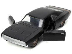 1968 Dodge Charger Widebody Matt Black with Bronze Tail Stripe 