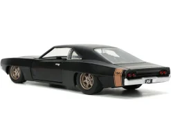 1968 Dodge Charger Widebody Matt Black with Bronze Tail Stripe 