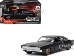 1968 Dodge Charger Widebody Matt Black with Bronze Tail Stripe 