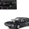 1970 Dodge Charger with Blown Engine Black 1/43 Diecast Model by IXO Models