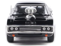 1970 Dodge Charger with Blown Engine Black 1/43 Diecast Model by IXO Models