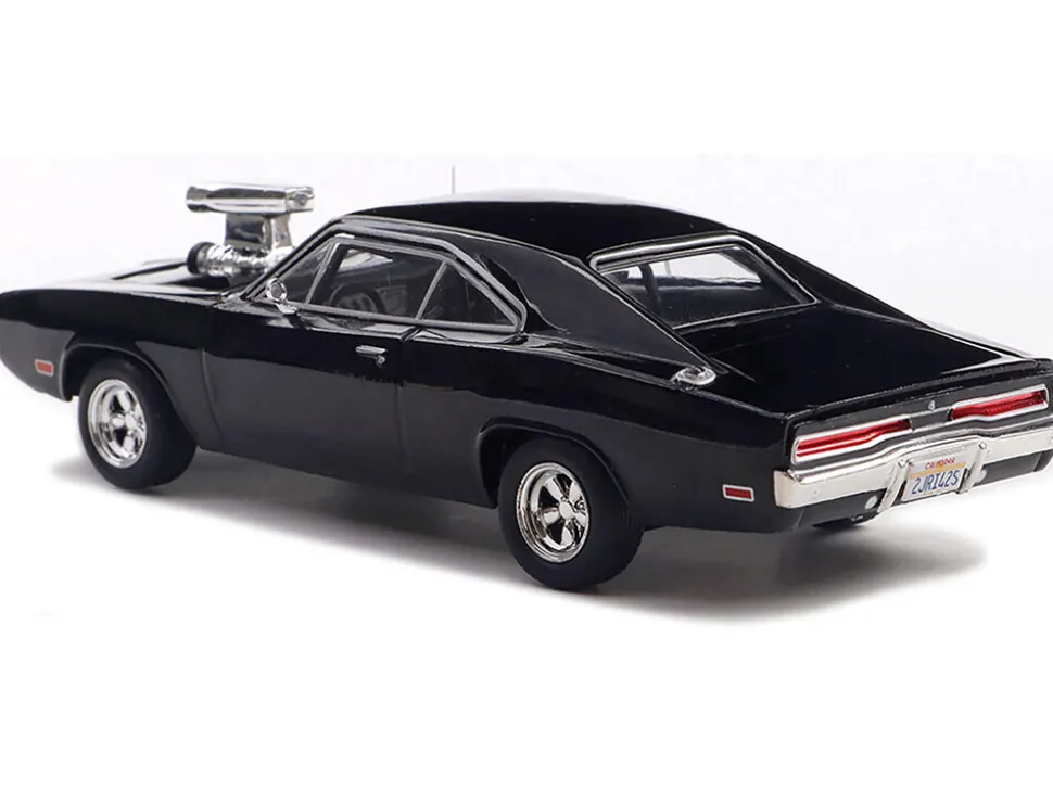 1970 Dodge Charger with Blown Engine Black 1/43 Diecast Model by IXO Models