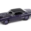 1970 Dodge Coronet Super Bee "Mr. Norm's" Plum Crazy Metallic with Black Top and White Stripes 1/64 Diecast Model Car by Johnny Lightning