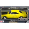 1969 Dodge Coronet Super Bee Yellow 1/24 Diecast Car Model Motormax 73315