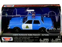1983 Dodge Diplomat Royal Canadian Mounted Police RCMP Light Blue White 1/43 Diecast Model Car Motormax 79472