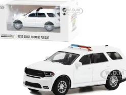 2022 Dodge Durango Pursuit Police Car White Light Bar Hot Pursuit Hobby Exclusive Series 1/64 Diecast Model Car Greenlight 43003