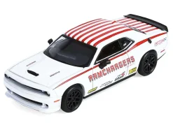 2018 Dodge Durango White with Red Stripes and 2021 Dodge Challenger SRT White with Red Stripes 