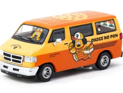 Dodge Van "Ohige no Pon" Orange Two-Tone "Global64" Series 1/64 Diecast Model by Tarmac Works