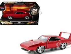 Dom's Dodge Charger Daytona Red Metallic "Fast & Furious 6" (2013) Movie "25 Years of Fast & Furious" Series 1/32 Diecast Model Car by Jada