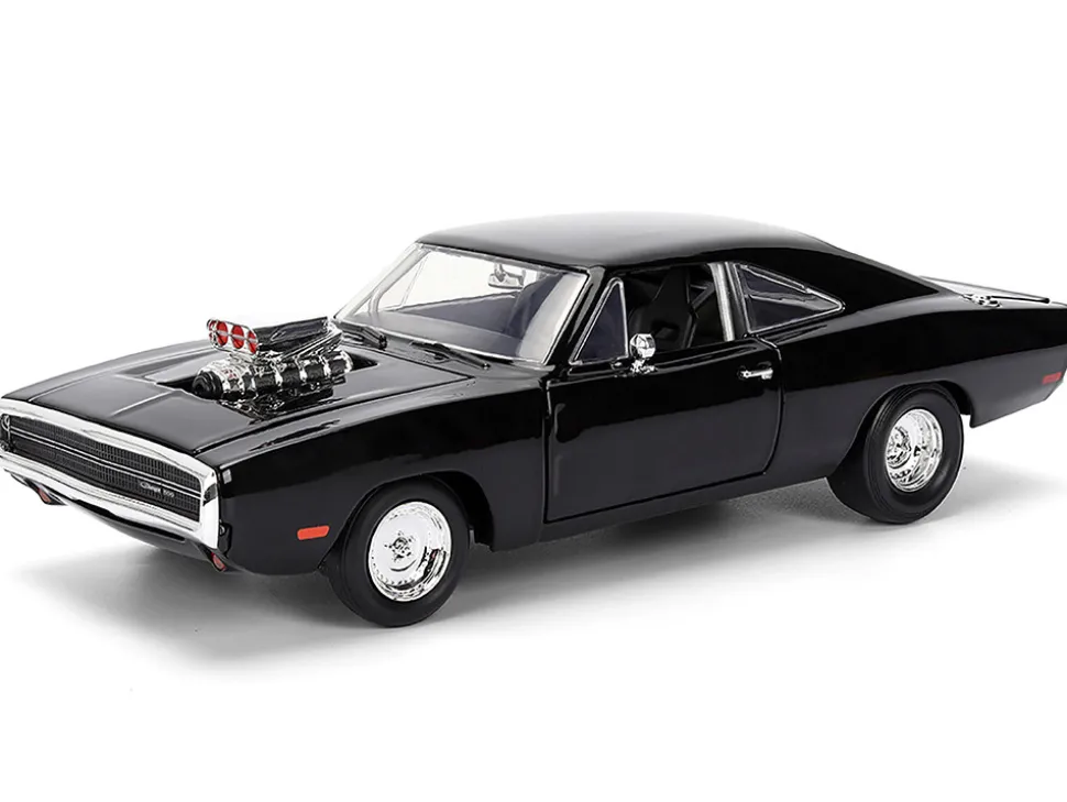 Dom's 1970 Dodge Charger R/T Black "F9" (2021) Movie "Fast & Furious" Series 1/24 Diecast Model Car by Jada