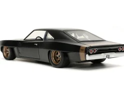 Dom's 1968 Dodge Charger Widebody Matt Black Fast & Furious 9 F9 2021 Movie 1/24 Diecast Model Car Jada 32614