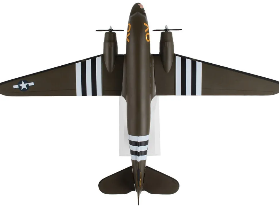 Douglas C-47 Skytrain Transport Aircraft "Stoy Hora, United States Army Air Forces" (292717) Olive Drab (Snap-Fit) 1/80 Plastic Model by Skymarks