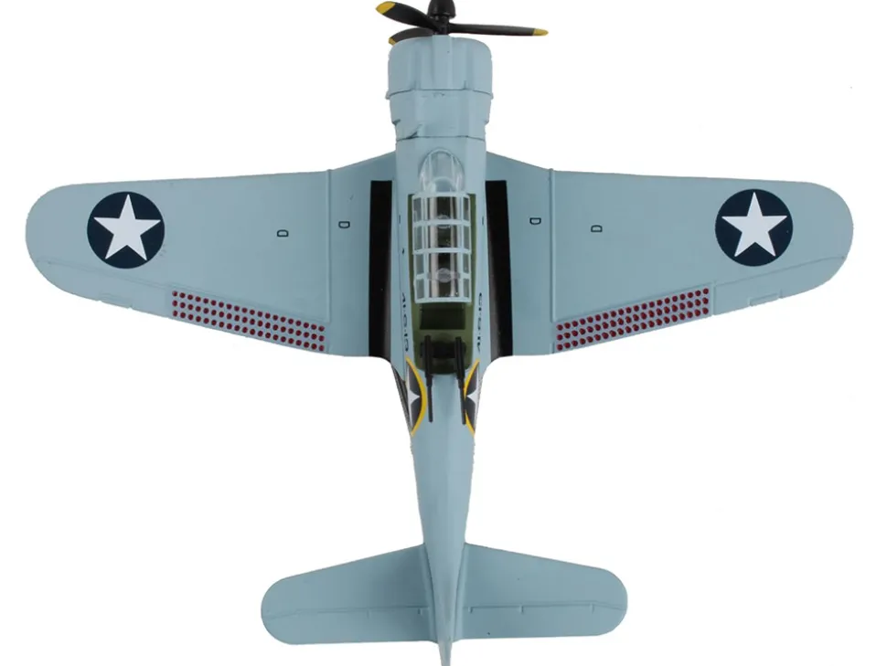 Douglas SBD 3 Dauntless Aircraft 4 1S 13 United States Navy 1/87 Diecast Model Airplane Postage Stamp PS5563-1