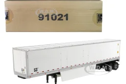 53' Dry Cargo Van Trailer White Transport Series 1/50 Diecast Model Diecast Masters 91021
