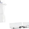 28' Dry Van Double Pup Trailers White Set of 2 pieces 1/87 (HO) Plastic Model Car by HO Logistics