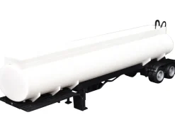 Elliptical Tanker Trailer White 1/87 (HO) Plastic Model by Promotex