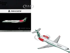 Embraer ERJ-145 Commercial Aircraft "Mexicana de Aviacion" (XA-MBR) White with Green Stripes and Tail "Gemini 200" Series 1/200 Diecast Model Airplane by GeminiJets
