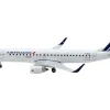 Embraer ERJ-190 Commercial Aircraft "Air France Hop" (F-HBLR) White with Striped Tail 1/400 Diecast Model Airplane by GeminiJets