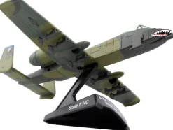 Fairchild Republic A 10A Thunderbolt II Warthog Aircraft Flying Tigers First American Volunteer Group of the Republic of China Air Force 1/140 Diecast Model Airplane Postage Stamp PS5375-4