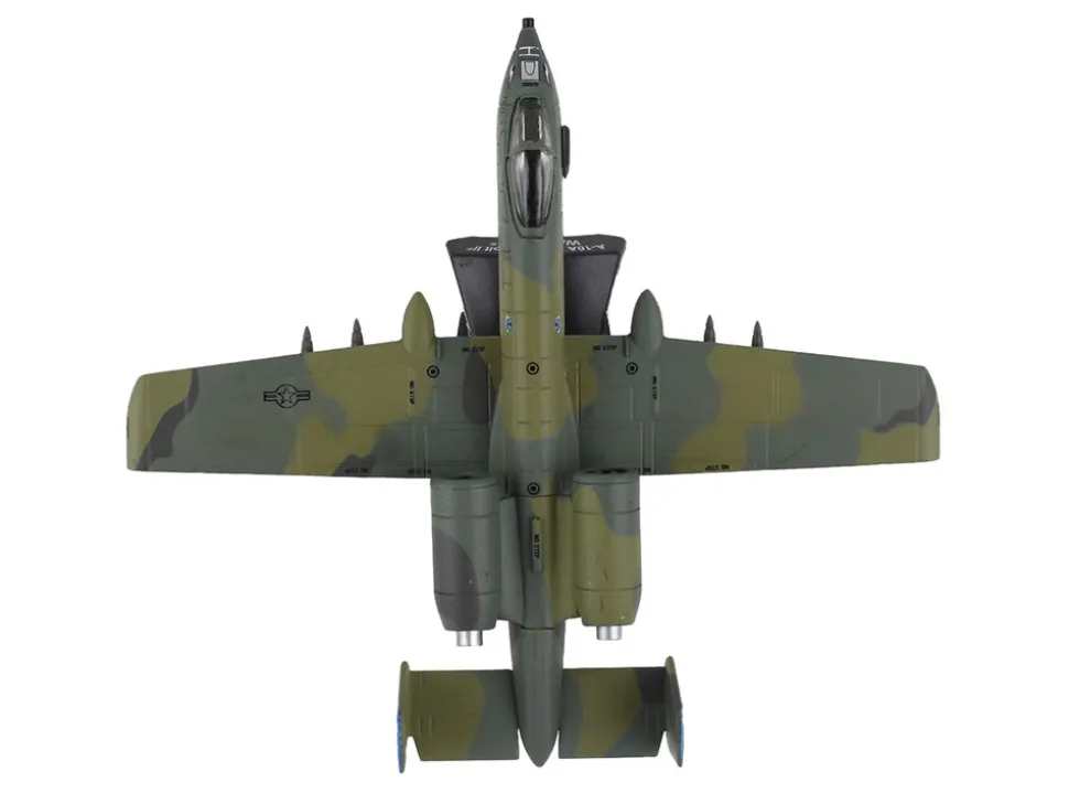 Fairchild Republic A 10A Thunderbolt II Warthog Aircraft Flying Tigers First American Volunteer Group of the Republic of China Air Force 1/140 Diecast Model Airplane Postage Stamp PS5375-4