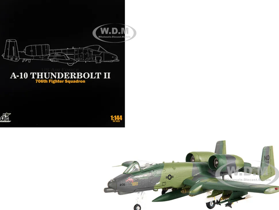 Fairchild Republic A-10 Thunderbolt II Attack Aircraft "23rd Tactical Fighter Wing, 706th Fighter Squadron, Operation Desert Storm" (1991) United States Air Force 1/144 Diecast Model by JC Wings