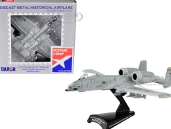 Fairchild Republic A 10 Thunderbolt II Warthog Aircraft 163rd Fighter Squadron Blacksnakes United States Air Force 1/140 Diecast Model Airplane Postage Stamp PS5375-3