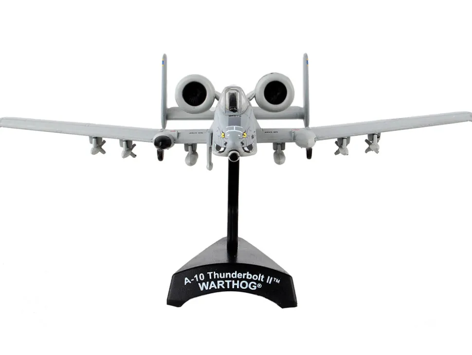 Fairchild Republic A 10 Thunderbolt II Warthog Aircraft 163rd Fighter Squadron Blacksnakes United States Air Force 1/140 Diecast Model Airplane Postage Stamp PS5375-3