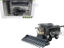 Fendt Ideal 8T Combine with Grain Head and 12 Row Corn Head Half-Track Gray 1/64 Diecast Model by SpecCast