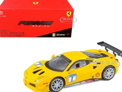 2017 Ferrari 488 Challenge #1 Yellow 1/43 Diecast Model Car Bburago 36306