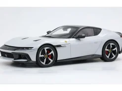 Ferrari 12Cilindri Bianco Artico (Artic White) with Black Top with DISPLAY CASE Limited Edition to 48 pieces Worldwide 1/18 Model Car by BBR