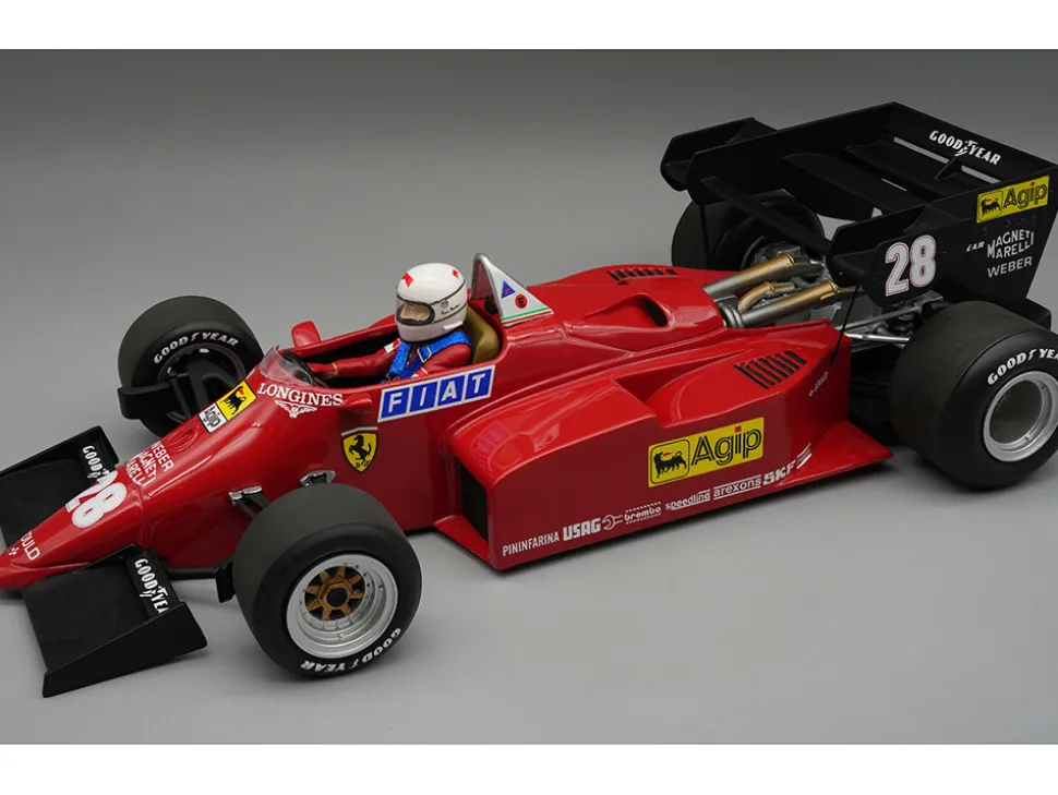 Ferrari 126 C4-M2 #28 Rene Arnoux Formula One F1 "European GP" (1984) with Driver "Mythos Series" Limited Edition to 80 pieces Worldwide 1/18 Model Car by Tecnomodel
