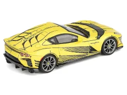 Ferrari 812 Competizione Matt Yellow with Graphics and Yellow Interior 