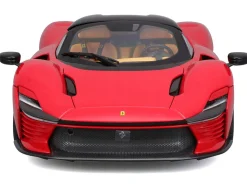 Ferrari Daytona SP3 Red with Black Top "Signature Series" 1/18 Diecast Model Car by Bburago