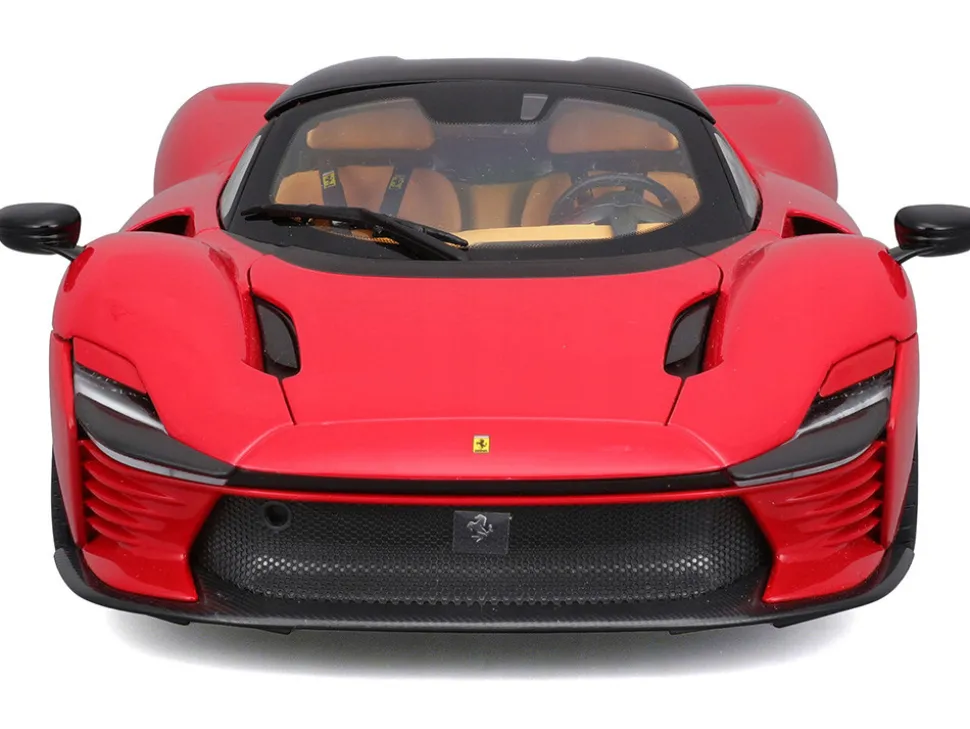 Ferrari Daytona SP3 Red with Black Top "Signature Series" 1/18 Diecast Model Car by Bburago