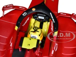 Ferrari F1 75 55 Carlos Sainz Giallo Modena Formula One F1 Italian GP 2022 Formula Racing Series 1/18 Diecast Model Car Bburago 16811CSMZ