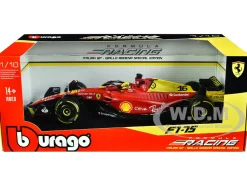 Ferrari F1 75 16 Charles Leclerc Giallo Modena 2nd Place Formula One F1 Italian GP 2022 Formula Racing Series 1/18 Diecast Model Car Bburago 16811CLMZ