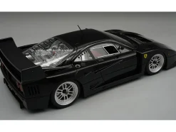 Ferrari F40 LM Black with Silver Enkei Rims "Press Version" (1996) "Mythos Series" Limited Edition to 40 pieces Worldwide 1/18 Model Car by Tecnomodel