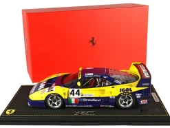 Ferrari F40 LM #44 Luciano Della Noce Anders Olofsson Carl Rosenblad Ennea SRL Igol 24 Hours of Le Mans 1996 with DISPLAY CASE Limited Edition to 200 pieces Worldwide 1/18 Model Car BBR P18139F