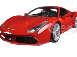 Ferrari 488 GTB Red 1/18 Diecast Model Car Bburago 16008