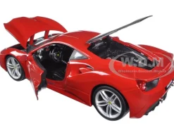 Ferrari 488 GTB Red 1/18 Diecast Model Car Bburago 16008