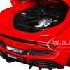 Ferrari 296 GTB Red "Race + Play" Series 1/18 Diecast Model Car by Bburago