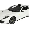 2019 Ferrari 812 GTS Convertible Avus White DISPLAY CASE Limited Edition 32 pieces Worldwide 1/18 Model Car BBR P18184E
