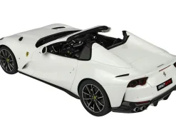 2019 Ferrari 812 GTS Convertible Avus White DISPLAY CASE Limited Edition 32 pieces Worldwide 1/18 Model Car BBR P18184E
