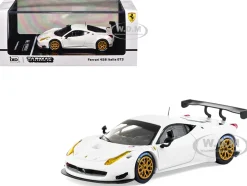 Ferrari 458 Italia GT3 White with Gold Wheels