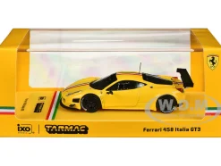 Ferrari 458 Italia GT3 Yellow with Italian Flag Stripes 