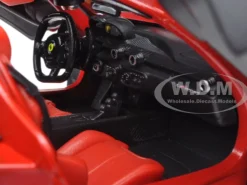 Ferrari LaFerrari F70 Red with Black Wheels 1/18 Diecast Model Car Bburago 16001