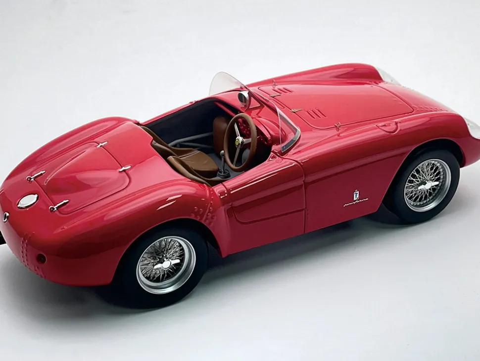 Ferrari 500 Mondial "Press Version 1956" Rosso Corsa Red "Mythos Series" with Display Case Limited Edition to 80 pieces Worldwide 1/18 Model Car by Tecnomodel