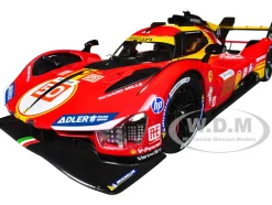 Ferrari 499P #50 Antonio Fuoco - Miguel Molina - Nicklas Nielsen "Ferrari AF Corse" Winner "24 Hours of Le Mans" (2024) "Racing" Series 1/18 Diecast Model Car by Bburago